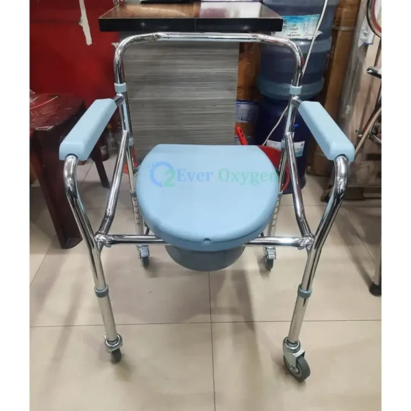 Foldable Commode Chair Height Adjustable Potty Toilet Seat – with ...
