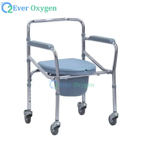 Foldable Commode Chair Height Adjustable Potty Toilet Seat – with ...