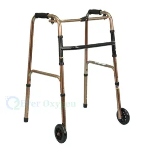 Lightweight Folding Patient Walker with Front Wheels Bangladesh