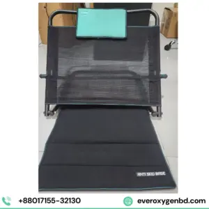 UM J-25 Folding Back Support Chair Blue and Black Frame Design - Medical Grade