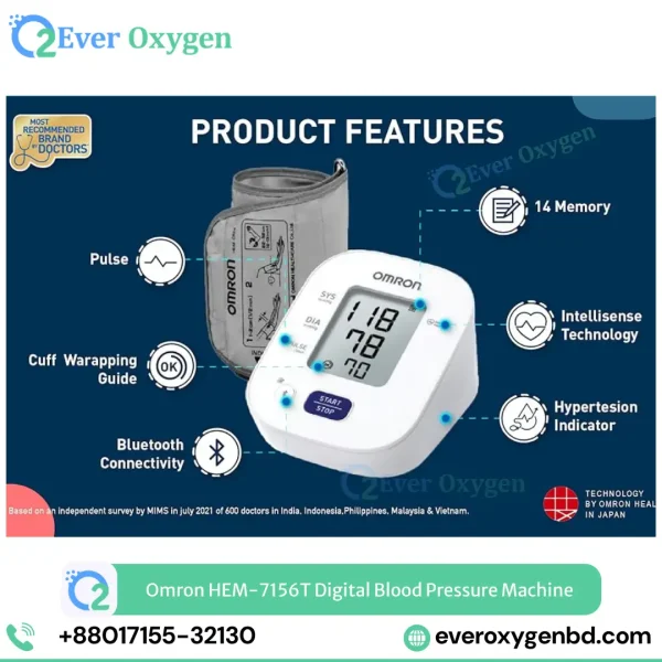 Omron HEM-7140T1 Digital Blood Pressure Machine Price in Bangladesh | Bluetooth