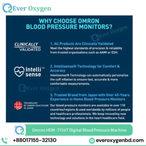 Omron HEM-7156T Digital Blood Pressure Machine Price in Bangladesh | Bluetooth