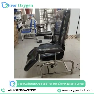 Reclining phlebotomy chair with leg rest and adjustable armrests for diagnostic center Bangladesh
