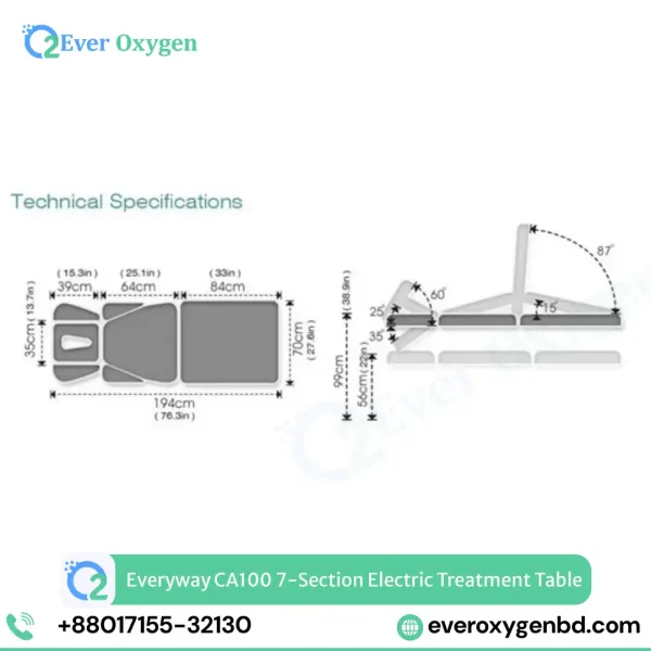 Everyway CA100 7-Section Electric Treatment Table price in bd