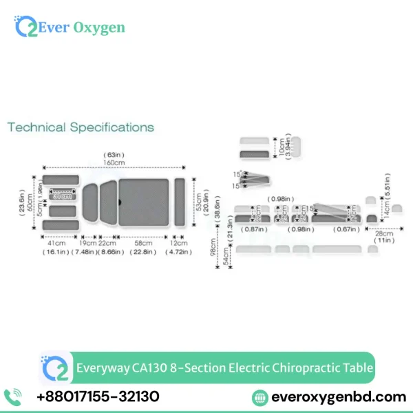 Everyway CA130 8-Section Electric Chiropractic Table price in bd